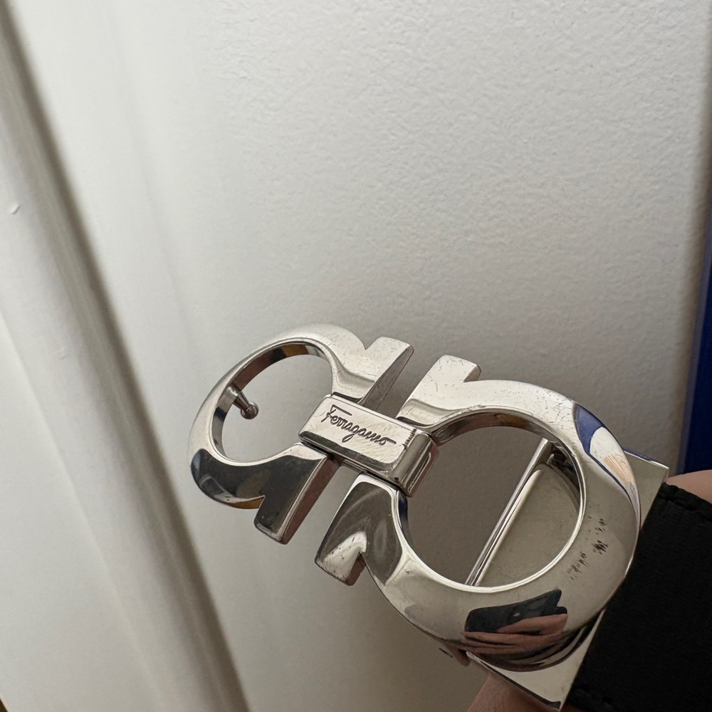 Salvatore Ferragamo Silver Gancini Signature Buckle